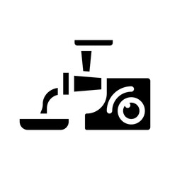 meat grinder glyph icon vector symbol illustration