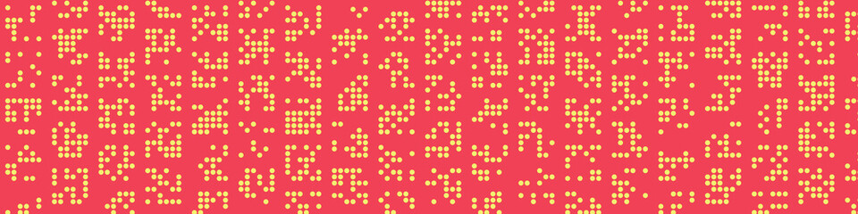 Abstract Color Halftone Dots generative art background illustration