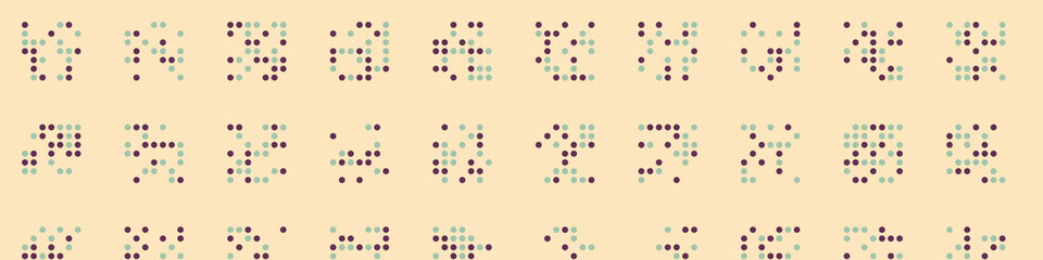 Abstract Color Halftone Dots generative art background illustration