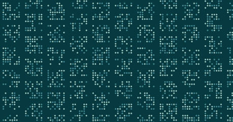 Abstract Color Halftone Dots generative art background illustration