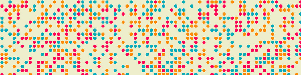 Abstract Color Halftone Dots generative art background illustration