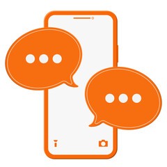 Smartphone Digital Technology with Speech Bubble Message