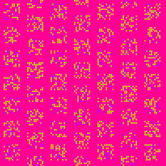 Abstract Color Halftone Dots generative art background illustration