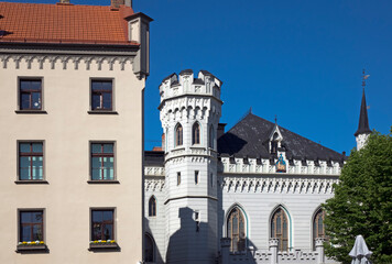 Fototapeta premium Small Guild in the center of the Old Town, Riga..