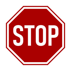 Stop Sign with an Octagonal Shape Icon. Vector image.