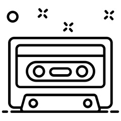 
Audio cassette tape icon design, vector of sound tape 
