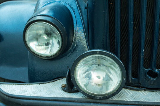 Blue Vintage Car Gaz 69