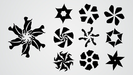 simple and minimalist logo set