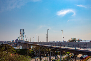 Vista da Ponte Herc&iacute;lio Luz, Florian&oacute;polis, Santa Catarina, Brasil
