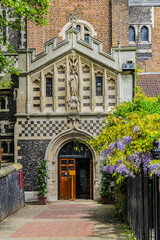 London Priory Church of St Bartholomew the Great (or Great St Barts) - Anglican church situated at West Smithfield in the City of London, UK. Church founded as an Augustinian priory in 1123.