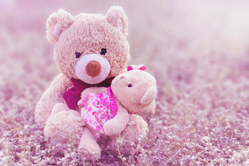 teddy bear with pink heart