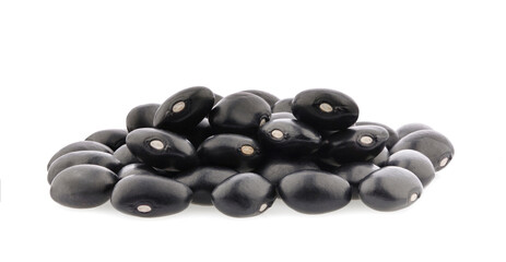 black beans isolated on white background