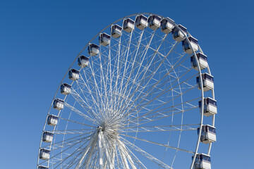 ferris wheel on a blue sky