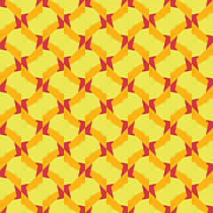 Vector seamless pattern texture background with geometric shapes, colored in yellow, orange, red colors.