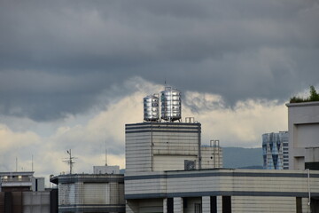 The view of Taipei with clouds in Taiwan
