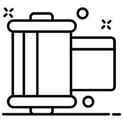 
Reel roll icon design, movie making accessory 
