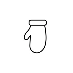 Line icon mittens. Baby mittens sketch icon for infographic, website or app.