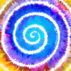 Tie Dye rainbow colorful spiral background.
