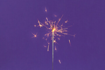 Bengal fire on a colored background.
