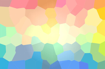 Abstract illustration of green, orange, yellow Big Hexagon background
