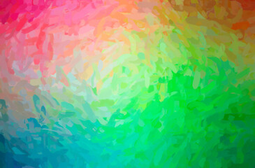 Fototapeta na wymiar Abstract illustration of green, red Impressionist Impasto background