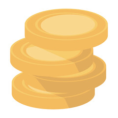 
Casino coins icon design, trendy vector of gambling 
