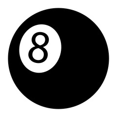 
Billiard ball icon design, pool ball concept style 
