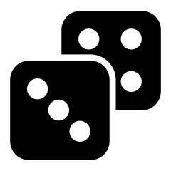
Dice icon design, luck game in modern style 
