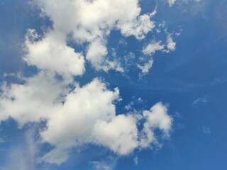 blue sky with white beautiful clouds
