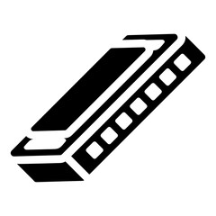 
Vector design of harmonica in modern isometric style 
