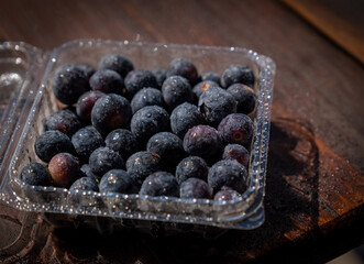 Blueberries from organic frozen cultivation and ready to be consumed
