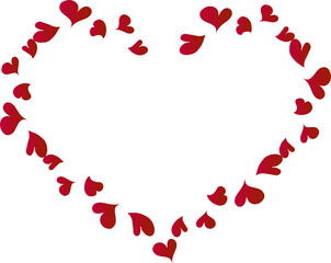 可愛いアートな手書きのハートマークのアイコンイラスト Art Wall Mural A Foolchico