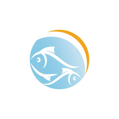 Fish Icon vector illustration logo