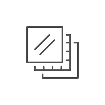 Multilayered line outline icon or layer sign