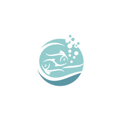 Fish Icon vector illustration logo