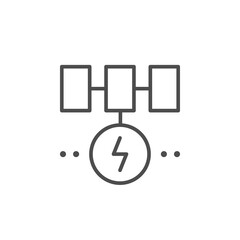Solar energy system line outline icon