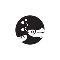 Fish Icon vector illustration logo
