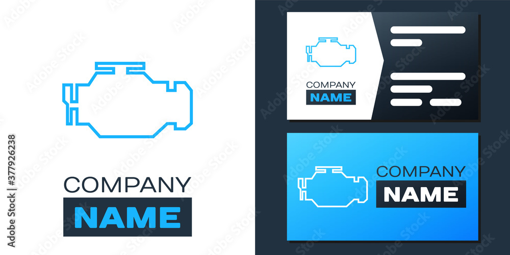 Aufkleber logotype check engine icon isolated on white background. logo design template element. vector.