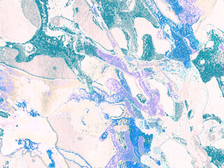 Modern Painting. Vivid Violet Sketch. Violet