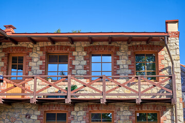 Old house with huge balcony