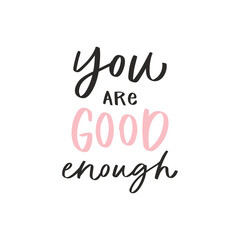 Calligraphy handwritten quote. Motivation lettering. Feminist slogan, phrase or inscription. Modern illustration for t-shirt, sweatshirt, print, card, poster, apparel design