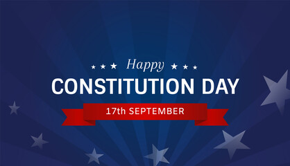 Happy Constitution Day greeting banner design. Citizenship Day celebration in US. - Vector