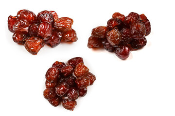 Dried dates isolated on white background.