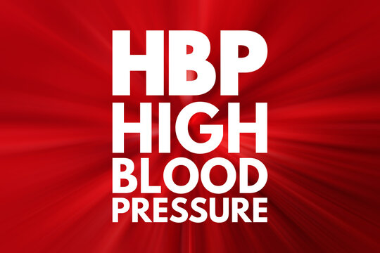 HBP - High Blood Pressure acronym, health concept background