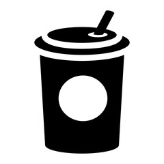 
Takeaway drink vector style, disposable drink in flat icon 
