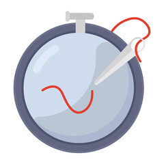 
An editable vector style of needlework, icon design 
