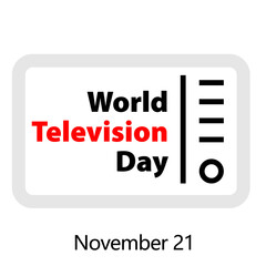 World Television Day design. Clipart image.