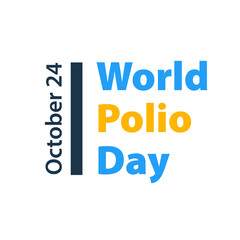 World Polio Day design. Clipart image.