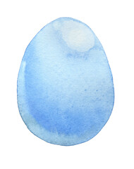 Naklejka premium Cute fantasy dinosaur egg painted in watercolor isolated on white background
