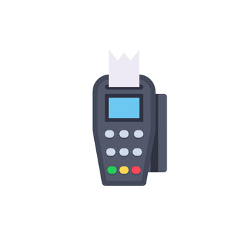 POS terminal icon. Clipart image isolated on white background.